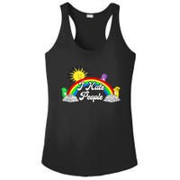 I Hate People Rainbow Printed Graphic Ladies PosiCharge Competitor Racerback Tank