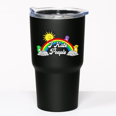 I Hate People Rainbow Printed Graphic Tumbler