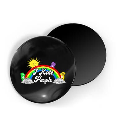 I Hate People Rainbow Printed Graphic Magnet