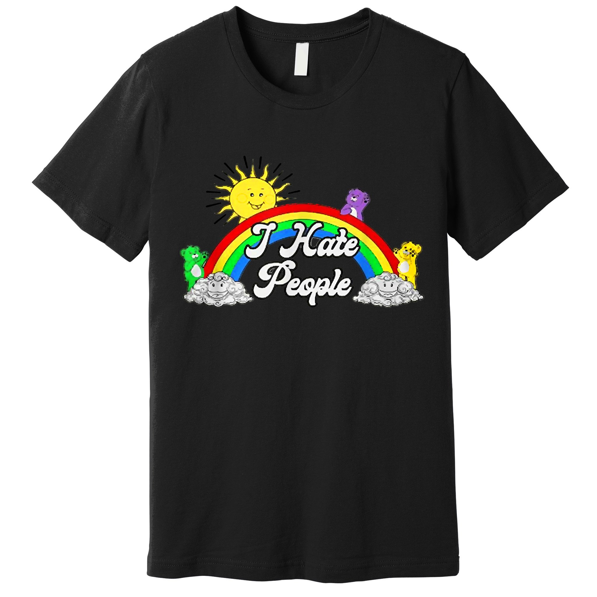 I Hate People Rainbow Printed Graphic Premium T-Shirt