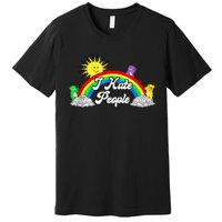 I Hate People Rainbow Printed Graphic Premium T-Shirt