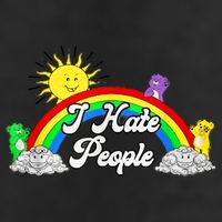 I Hate People Rainbow Printed Graphic 25L Jumbo Tote