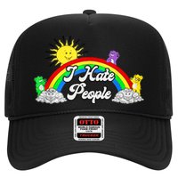 I Hate People Rainbow Printed Graphic Hat