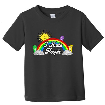 I Hate People Rainbow Printed Graphic Toddler T-Shirt
