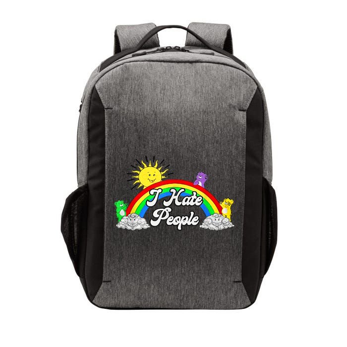 I Hate People Rainbow Printed Graphic Vector Backpack