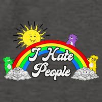 I Hate People Rainbow Printed Graphic Vector Backpack