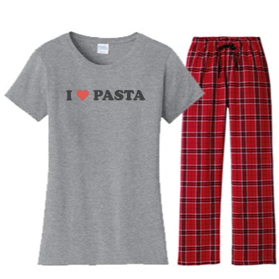 I Heart Pasta Women's Flannel Pajama Set