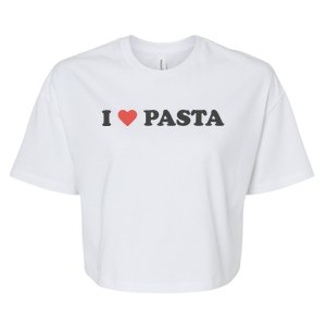 I Heart Pasta Bella+Canvas Jersey Crop Tee