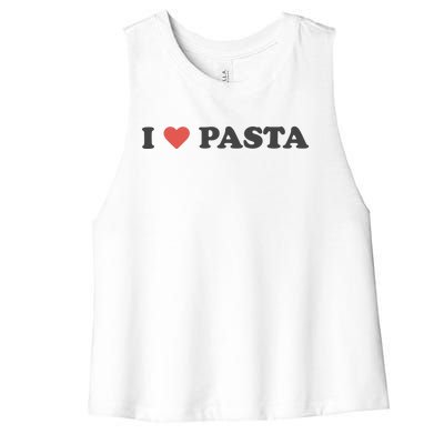 I Heart Pasta Women's Racerback Cropped Tank