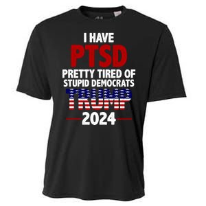 I Have PTSD Pretty Tired Of Stupid Democrats Trump 2024 Cooling Performance Crew T-Shirt