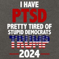 I Have PTSD Pretty Tired Of Stupid Democrats Trump 2024 Cotton Canvas Backpack