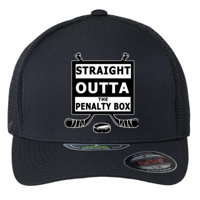 Ice Hockey Player Straight Outta The Penalty Box Flexfit Unipanel Trucker Cap