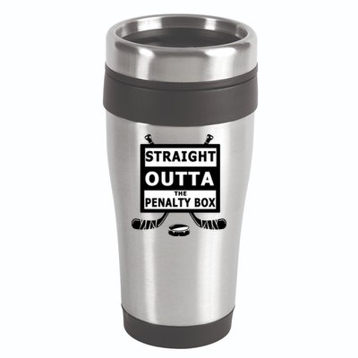 Ice Hockey Player Straight Outta The Penalty Box 16oz Travel Tumbler