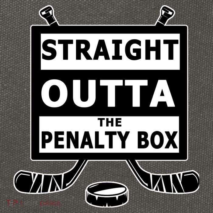 Ice Hockey Player Straight Outta The Penalty Box Cotton Canvas Backpack