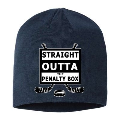 Ice Hockey Player Straight Outta The Penalty Box Sustainable Beanie