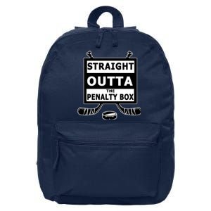 Ice Hockey Player Straight Outta The Penalty Box 16 in Basic Backpack