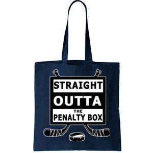 Ice Hockey Player Straight Outta The Penalty Box Tote Bag