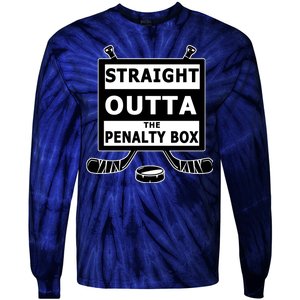 Ice Hockey Player Straight Outta The Penalty Box Tie-Dye Long Sleeve Shirt