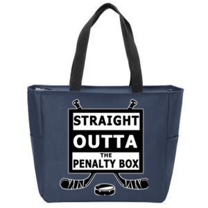 Ice Hockey Player Straight Outta The Penalty Box Zip Tote Bag