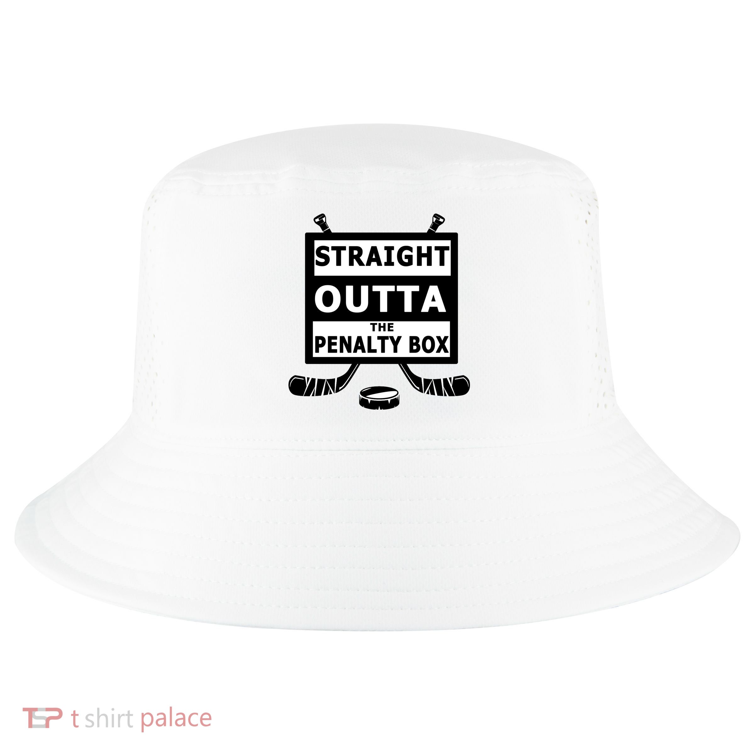Ice Hockey Player Straight Outta The Penalty Box Cool Comfort Performance Bucket Hat