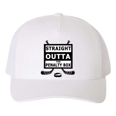 Ice Hockey Player Straight Outta The Penalty Box Yupoong Adult 5-Panel Trucker Hat