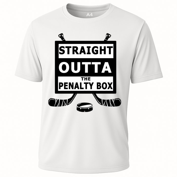 Ice Hockey Player Straight Outta The Penalty Box Cooling Performance Crew T-Shirt