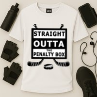 Ice Hockey Player Straight Outta The Penalty Box Cooling Performance Crew T-Shirt