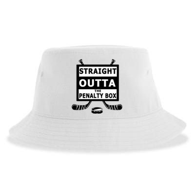 Ice Hockey Player Straight Outta The Penalty Box Sustainable Bucket Hat