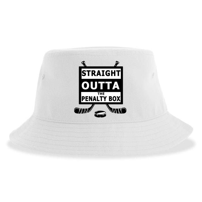 Ice Hockey Player Straight Outta The Penalty Box Sustainable Bucket Hat