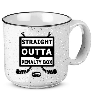 Ice Hockey Player Straight Outta The Penalty Box 15oz Campfire Ceramic Mug