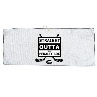 Ice Hockey Player Straight Outta The Penalty Box Large Microfiber Waffle Golf Towel