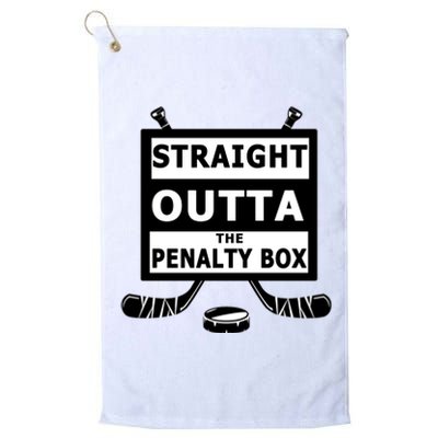 Ice Hockey Player Straight Outta The Penalty Box Platinum Collection Golf Towel