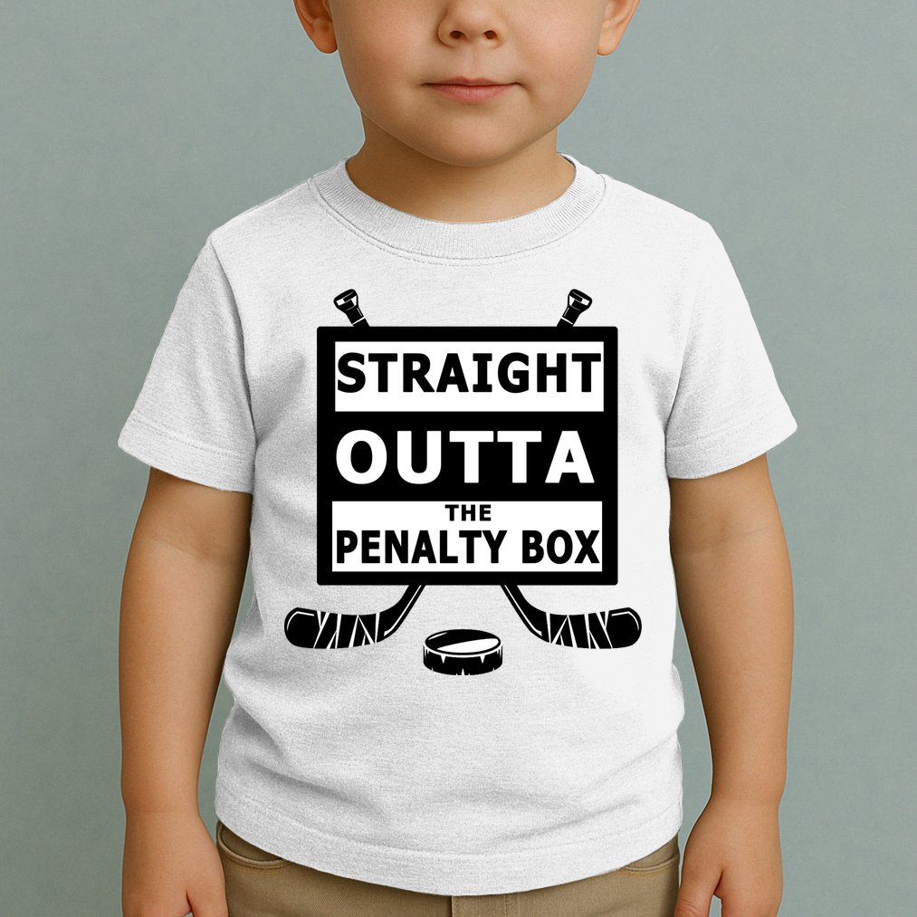 Ice Hockey Player Straight Outta The Penalty Box Toddler T-Shirt