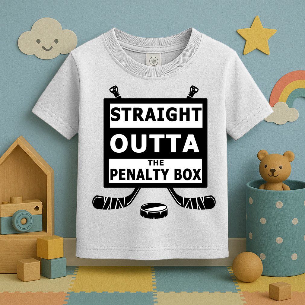 Ice Hockey Player Straight Outta The Penalty Box Toddler T-Shirt