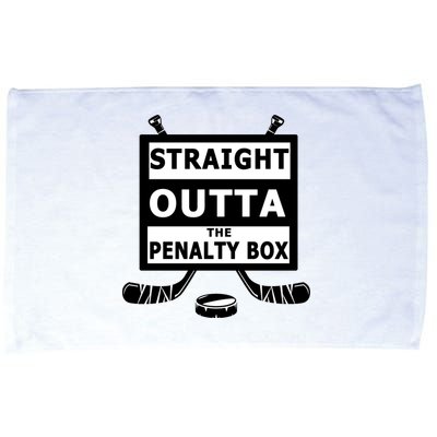 Ice Hockey Player Straight Outta The Penalty Box Microfiber Hand Towel