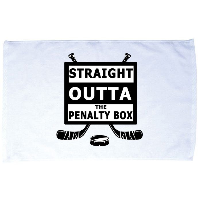 Ice Hockey Player Straight Outta The Penalty Box Microfiber Hand Towel