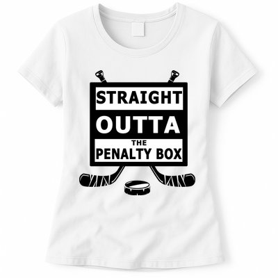 Ice Hockey Player Straight Outta The Penalty Box Womens T-Shirt