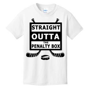 Ice Hockey Player Straight Outta The Penalty Box Kids T-Shirt