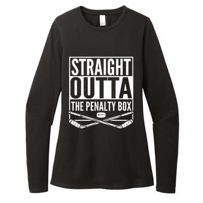 Ice Hockey Player Gift Straight Outta The Penalty Box Womens CVC Long Sleeve Shirt