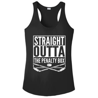 Ice Hockey Player Gift Straight Outta The Penalty Box Ladies PosiCharge Competitor Racerback Tank