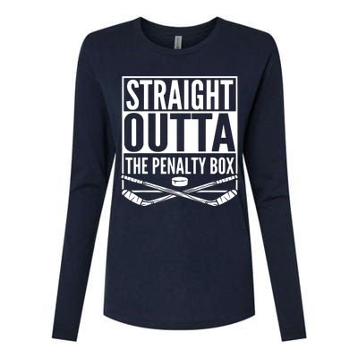 Ice Hockey Player Gift Straight Outta The Penalty Box Womens Cotton Relaxed Long Sleeve T-Shirt