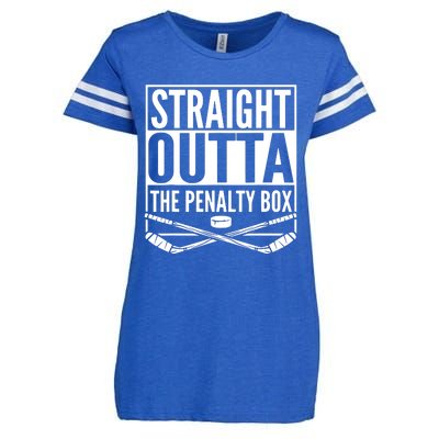 Ice Hockey Player Gift Straight Outta The Penalty Box Enza Ladies Jersey Football T-Shirt