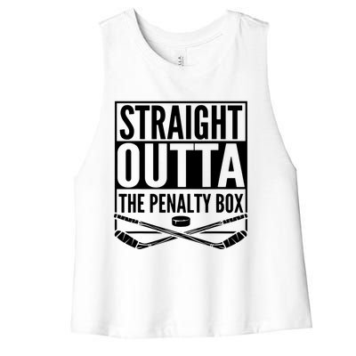 Ice Hockey Player Gift Straight Outta The Penalty Box Women's Racerback Cropped Tank