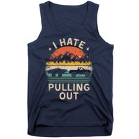 I Hate Pulling Out Vintage Boating Boat Trailer Captain Tank Top