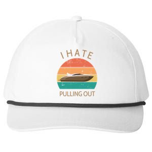 I Hate Pulling Out Retro Boating Boat Captain Gift Snapback Five-Panel Rope Hat