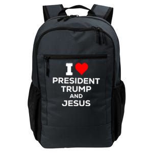 I Heart President Trump And Love Jesus Daily Commute Backpack