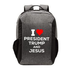 I Heart President Trump And Love Jesus Vector Backpack