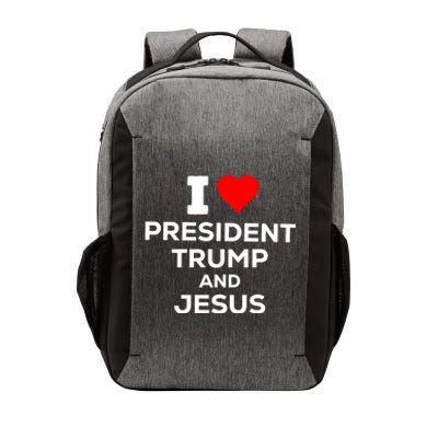 I Heart President Trump And Love Jesus Vector Backpack