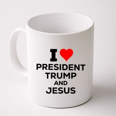 I Heart President Trump And Love Jesus Mug