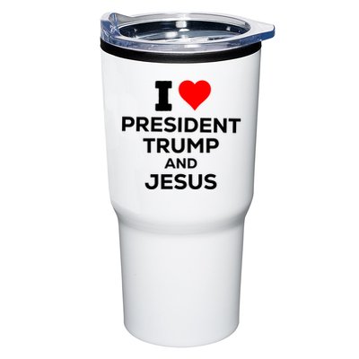 I Heart President Trump And Love Jesus Tumbler